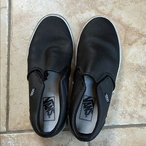 VANS Asher slip on (black leather)